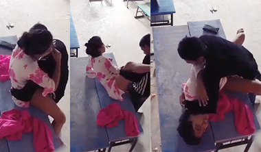 Horny College Girl Fucking Hard On Bench Sex Viral