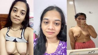 Desi Busty Horny Girl Squeezing Boobs And Fingering Ass Hole